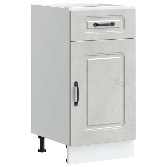 Armoire de cuisine kalmar gris béton bois d'ingénierie