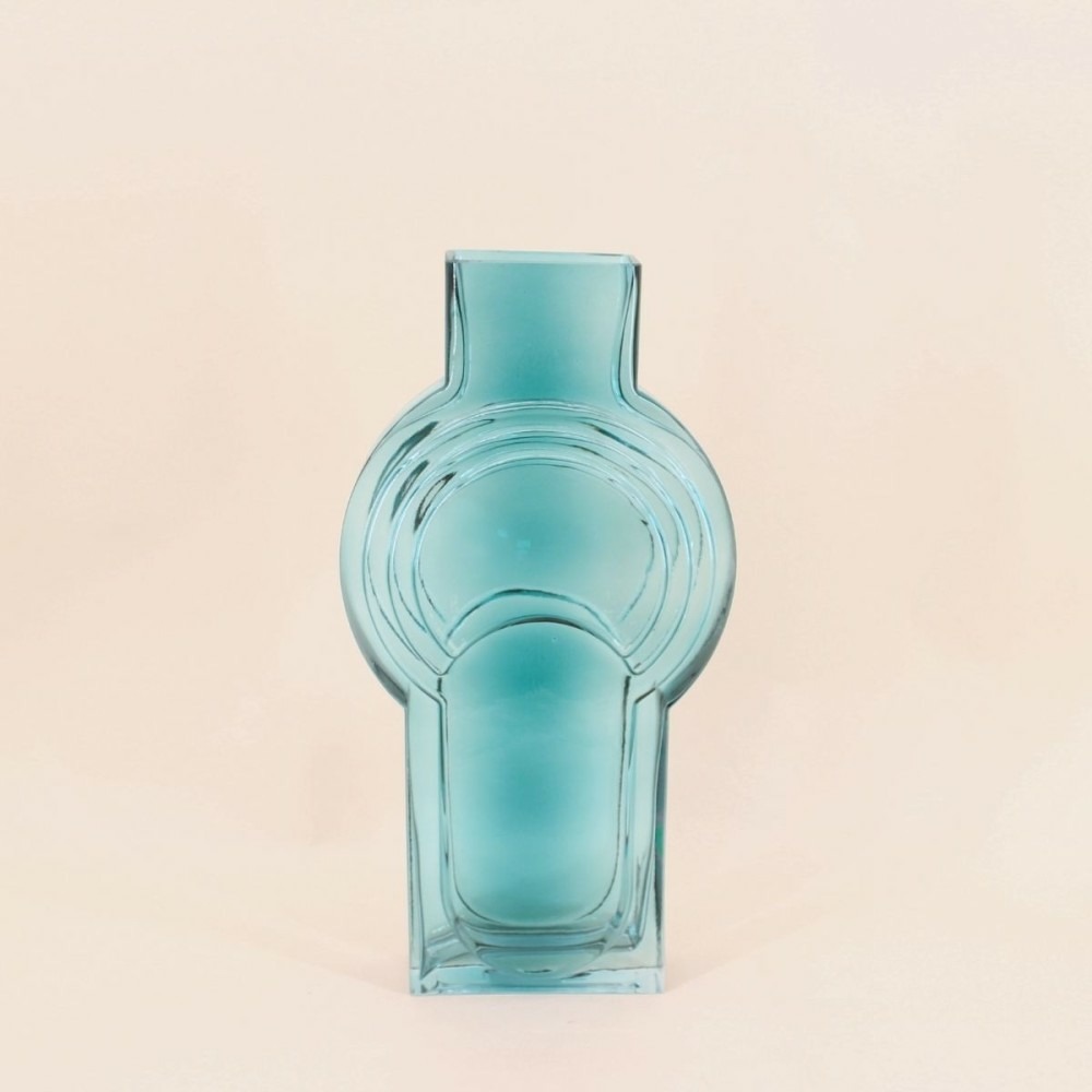 Vase verre vintage géométrique h40cm