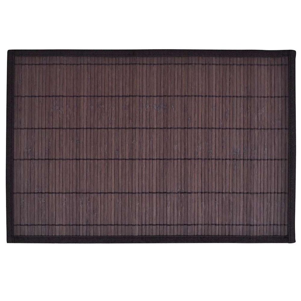 6 Napperons en bambou 30 x 45 cm Marron FoncÃ©