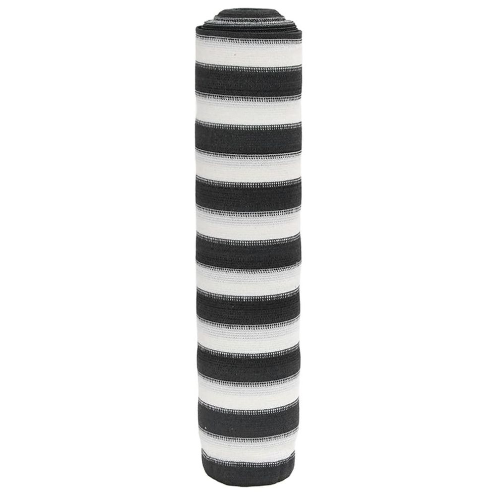 Filet brise-vue anthracite et blanc 1,5x25 m pehd 195 g/m²