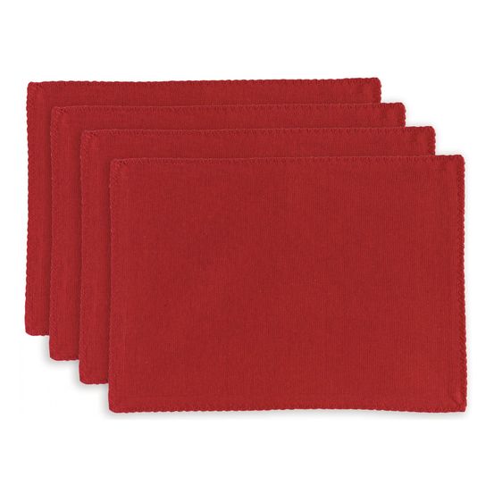 Lot de 4 sets de table recyclés delia tango 33 x 45 cm