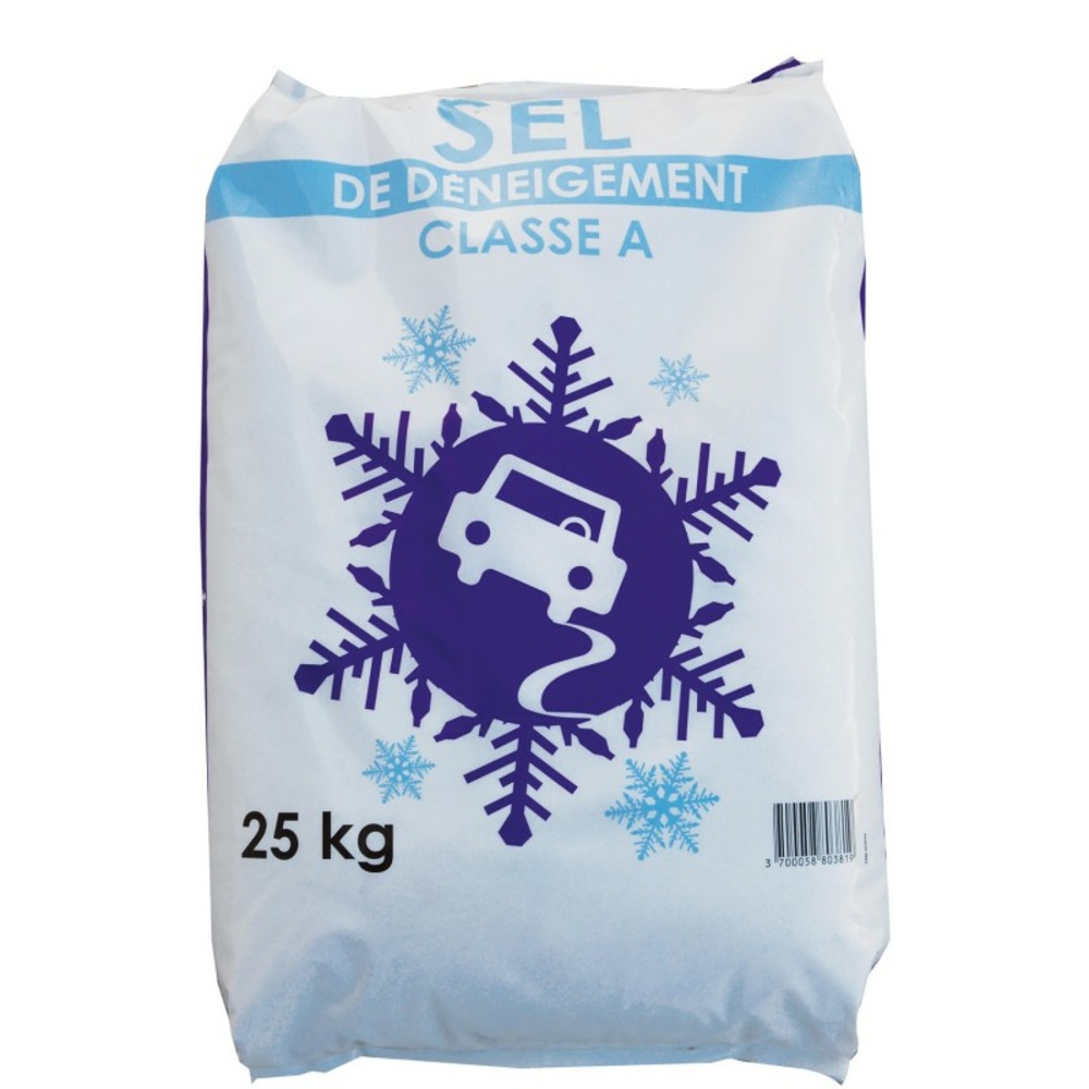 Sel de déneigement classe a - blanc 25 kg