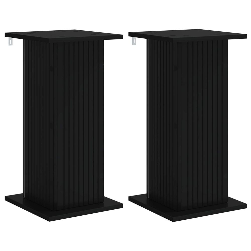 Support de plante 2 pc noir 30,5 x 30 x 60,5 cm