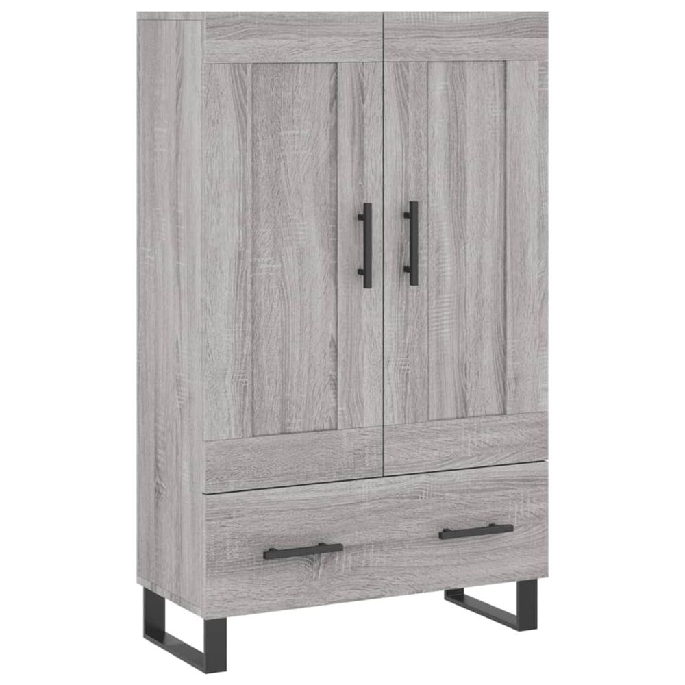 Buffet haut sonoma gris 69,5x31x115 cm bois d'ingénierie