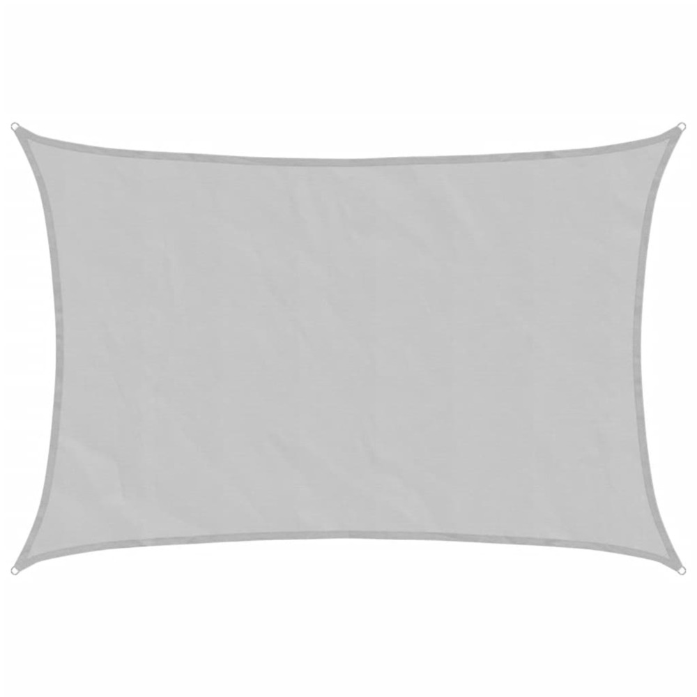 Voile d'ombrage gris clair 4,5x3,5 m 100% polyester oxford