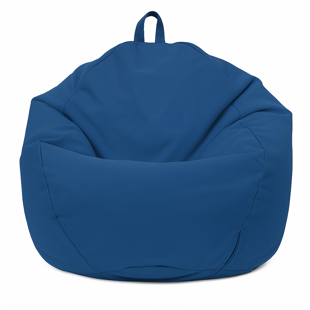 Pouf poire xl d'extérieur - 110x120 cm - bleu pétrole