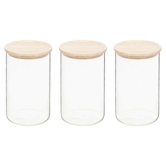 Lot de 3 bocaux en verre