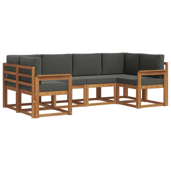 Ensemble de canapés d'extérieur 6 pcs naturel et anthracite