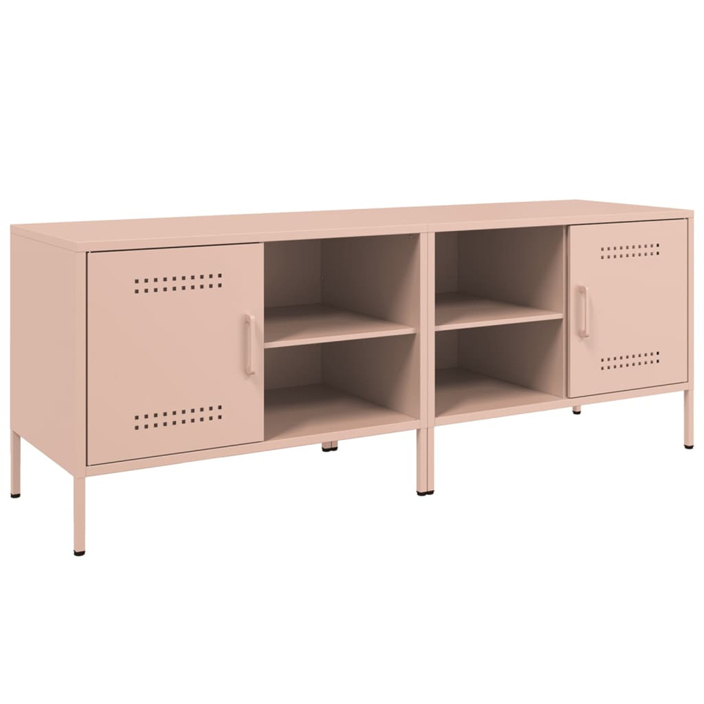 Meubles tv 2 pcs rose 68x39x50,5 cm acier