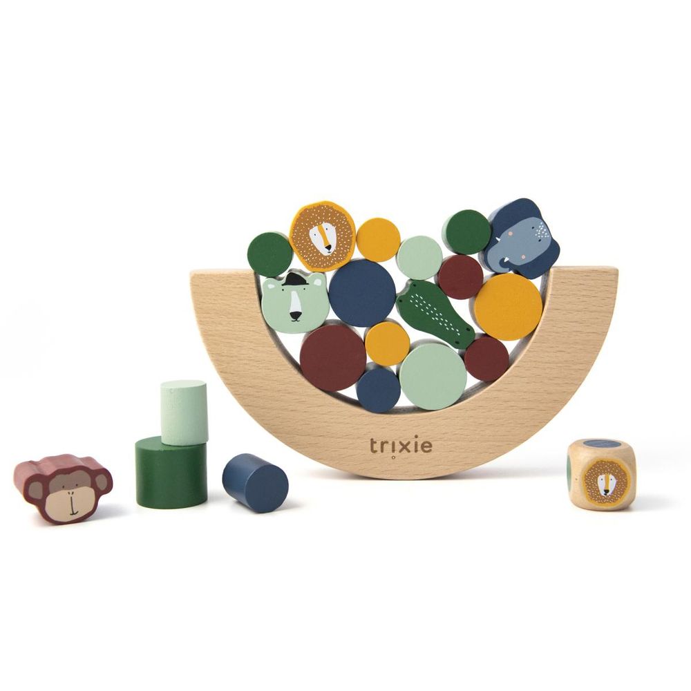 Jeu d'équilibre en bois avec animaux - développez la motricité fine