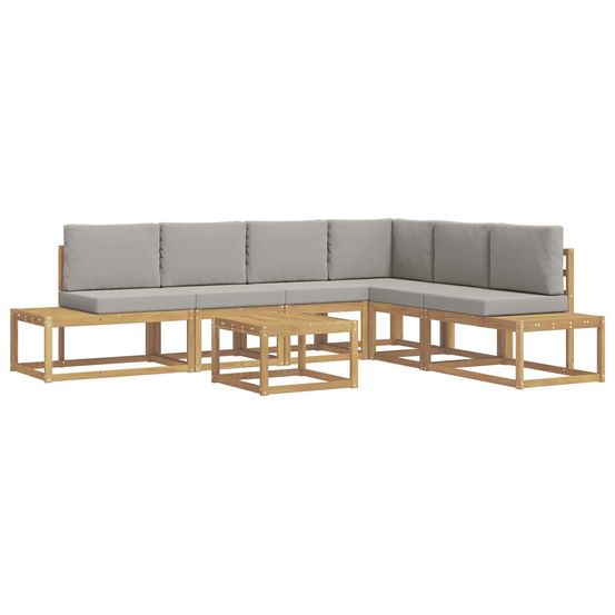 Ensemble de canapés d'extérieur avec coussin 7 pièce blanc