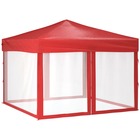 Tente de réception pliable avec parois rouge 3x3 m