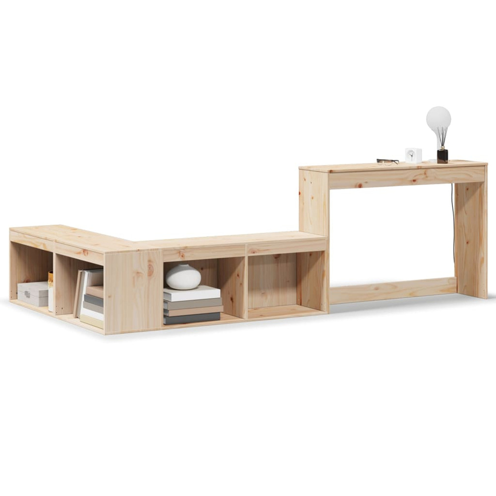 Table de chevet avec bureau 232 x 122 x 75 cm bois de pin massif
