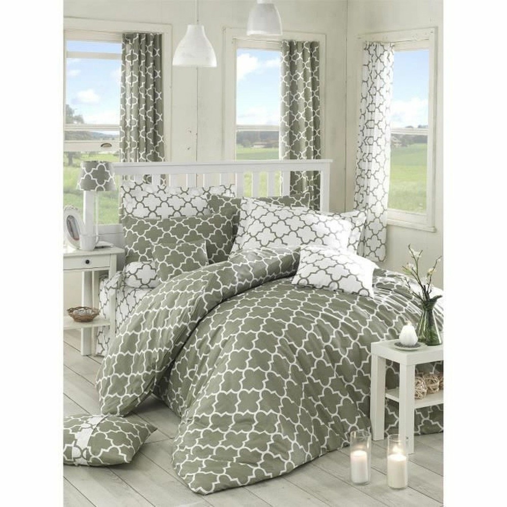 Parure de lit - housse de couette 220 x 240 + 2 taies d'oreiller 60 x 60 coton renforcé - gris