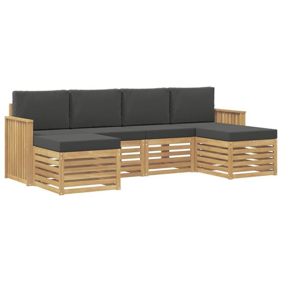 Ensemble de canapés d'extérieur 6 pc blanc et anthracite