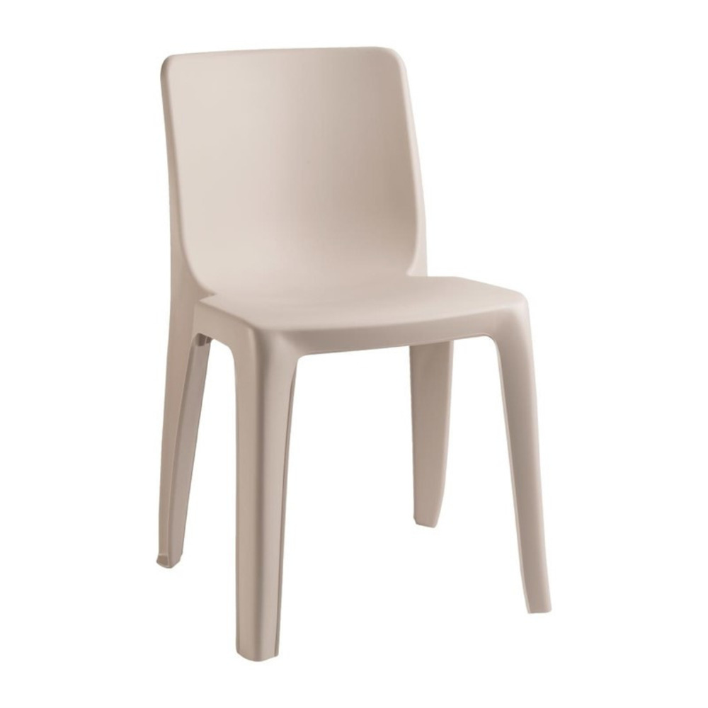 Chaise restaurant empilable denver beige en polypropylène