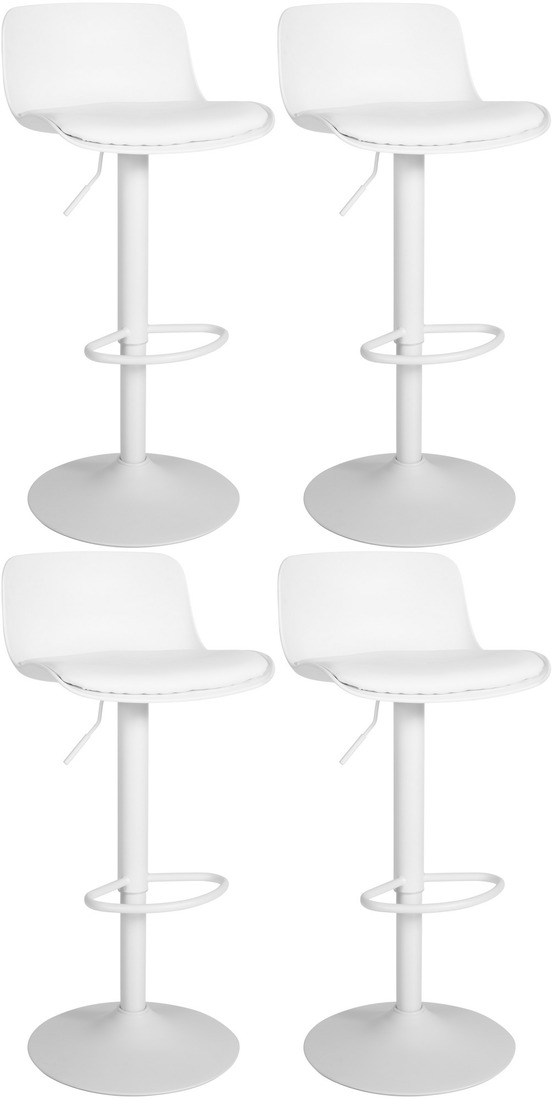 Lot de 4 tabourets de bar almada simili cuir