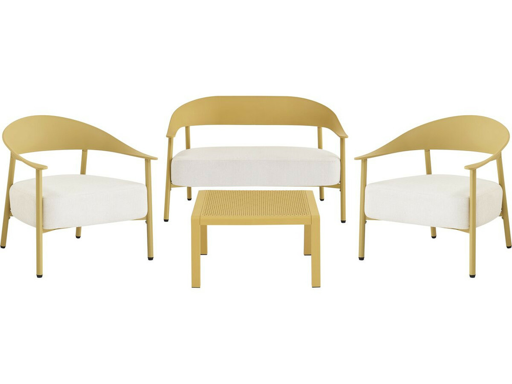 Salon de jardin en métal et plastique 