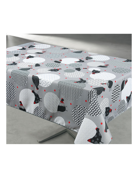 Toile cirée 140x240cm picotti gris sur cintre carton - access deco