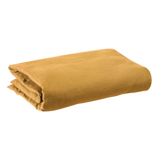 Housse de couette stonewashed zeff ocre 260 x 240 cm