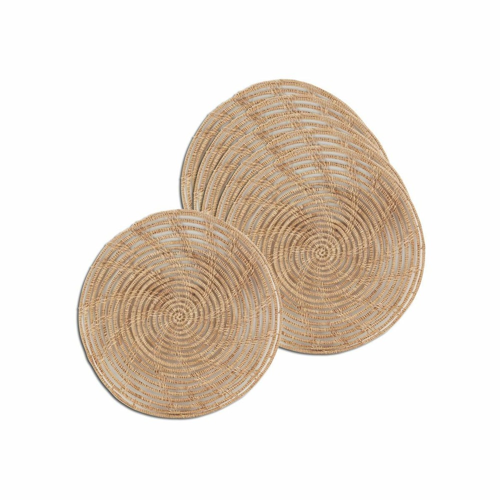Sets de table ronds en palmier naturel (lot de 6)