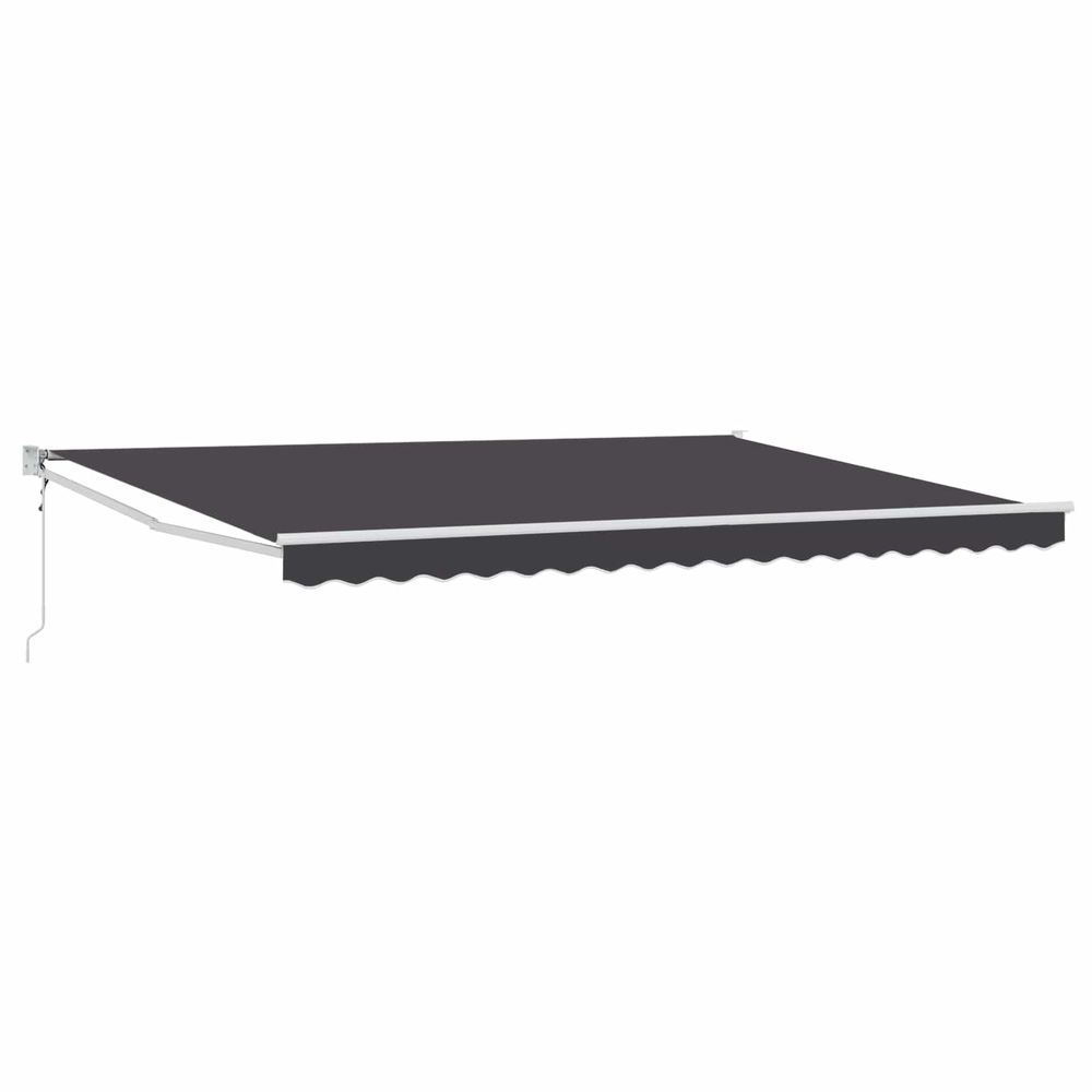 Auvent rétractable anthracite 4 x 2 m polyester et métal