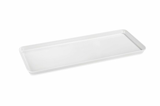 Plat rectangulaire mélamine blanc l 39 à 50 cm - pujadas