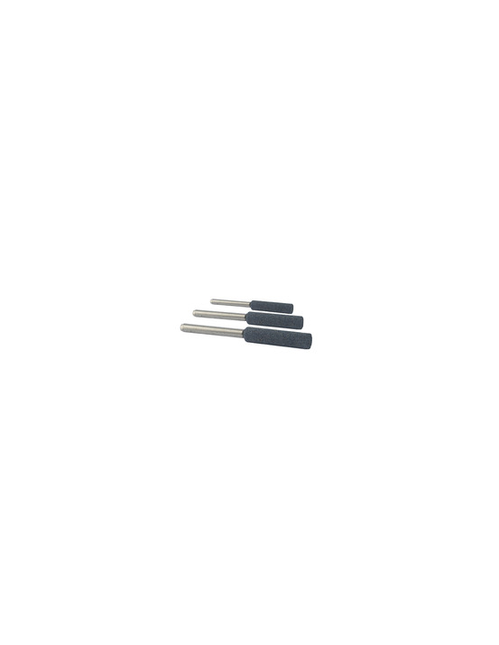 Lot de 3 pierres d'affutage ø: 4,0 - 4,8 - 5,5mm pour affuteuses 9307820 et 9307825.