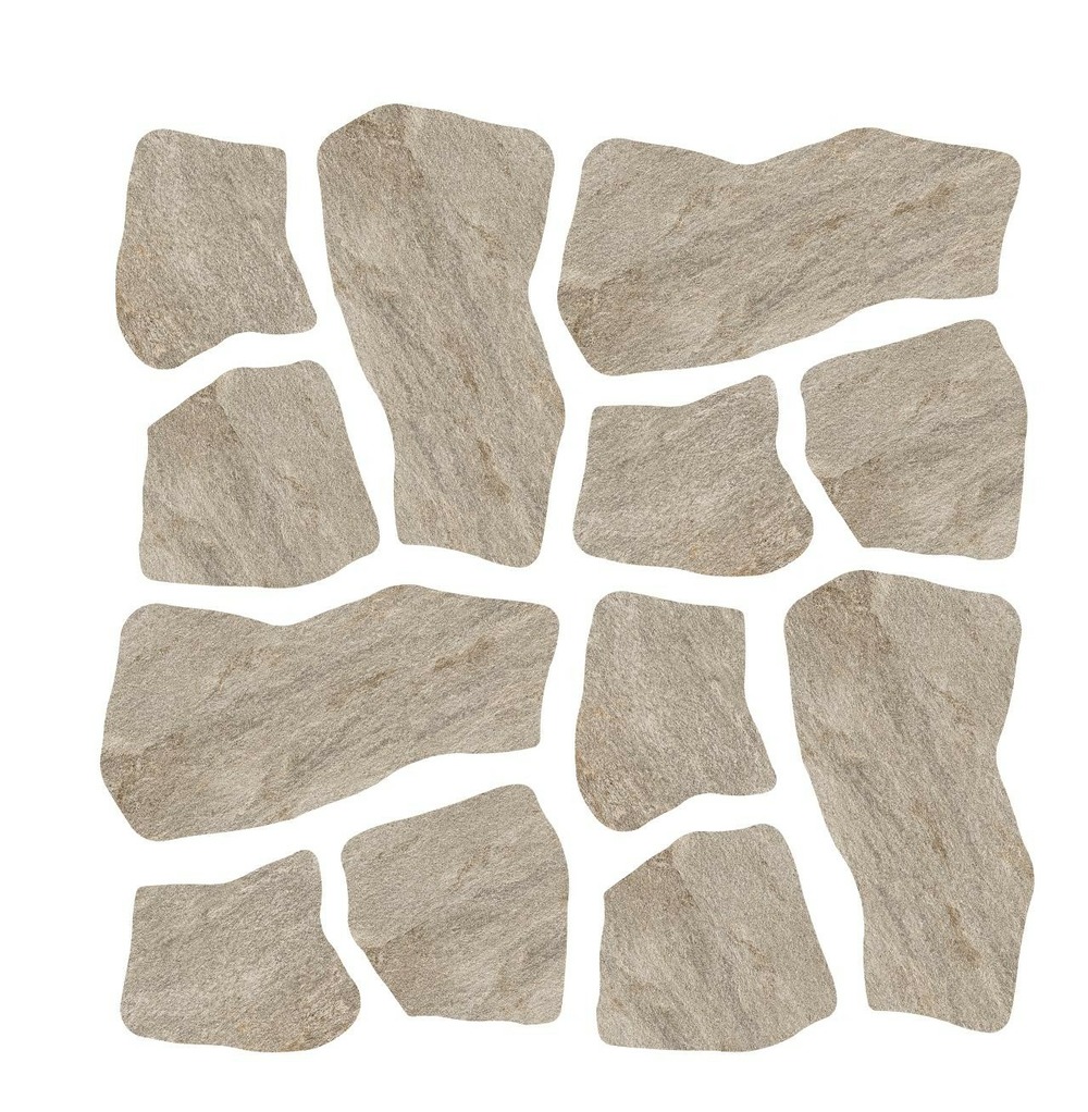 Carrelage effet pierre quartzite gris argent dalle c 109x55x2 cm salvero - sol extérieur (vendu par carton de 0,431 m²) - ro'ma carr