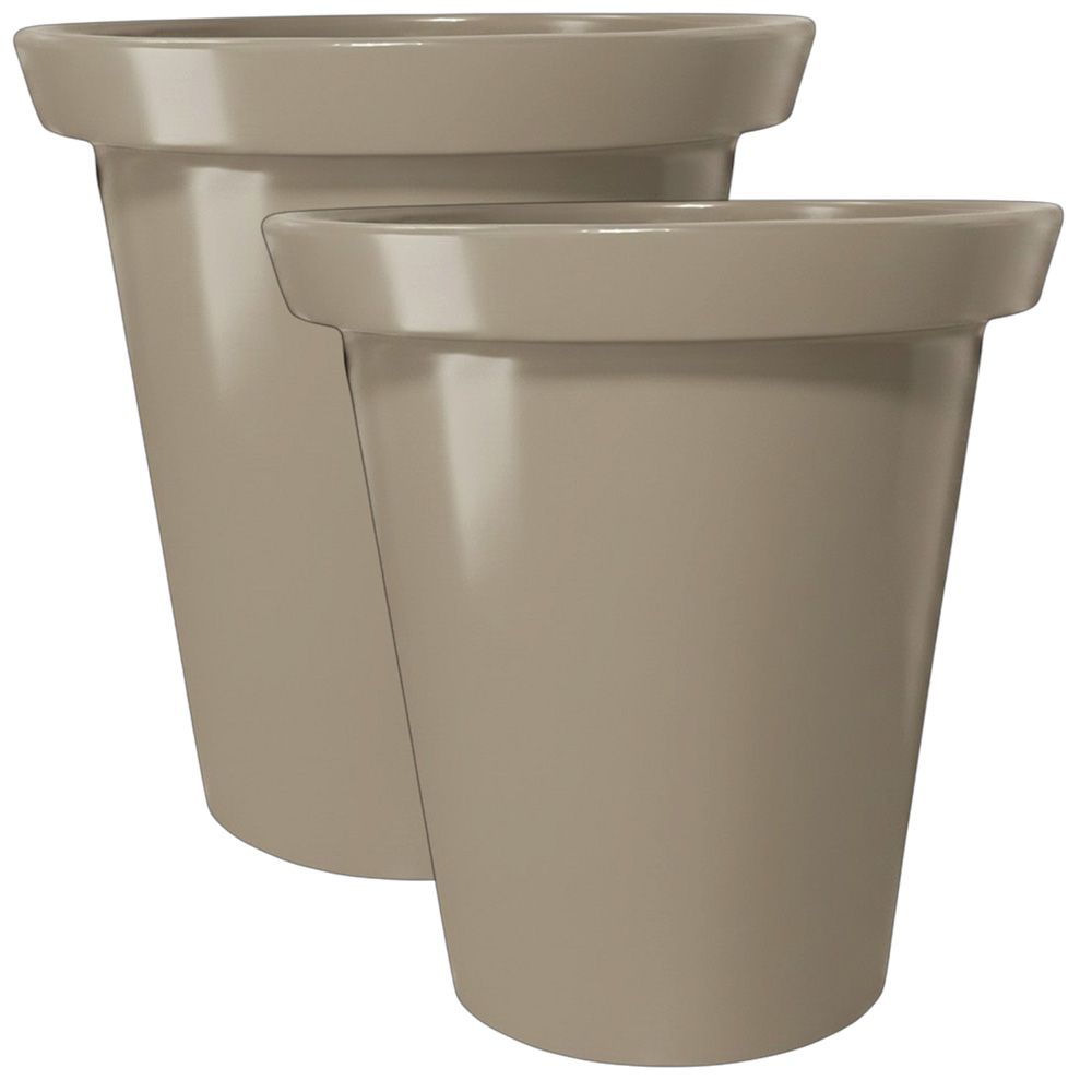 Pot de fleurs rond xxl delight 760l-lot de 2 - plast'up rotomoulage