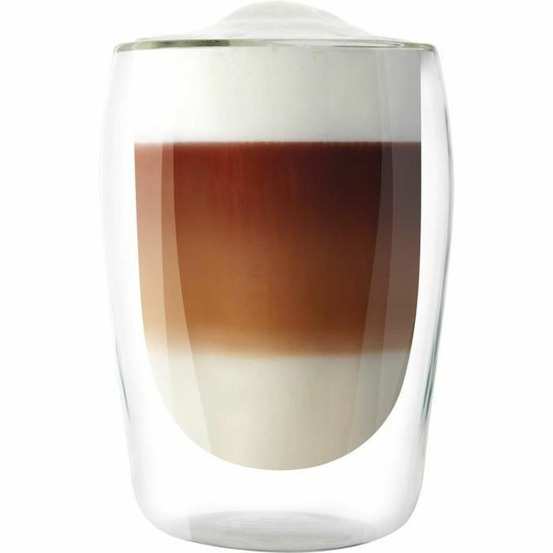 2 verres en borosilicate pour latté machiatto 300 ml transparent