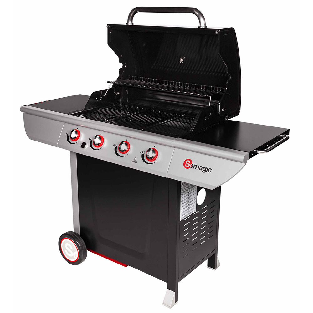 Somagic - barbecue à gaz avec 4 brûleurs