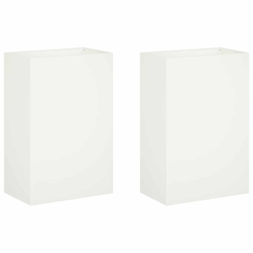 Cache-pot de jardin 2 pc blanc 50 x 30 x 75 cm