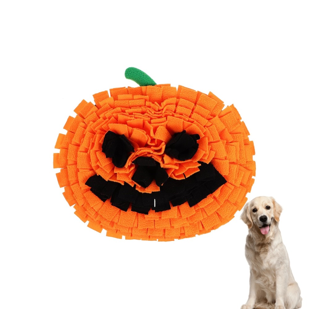 Tapis de nourrissage anti-stress pour chien - forme citrouille