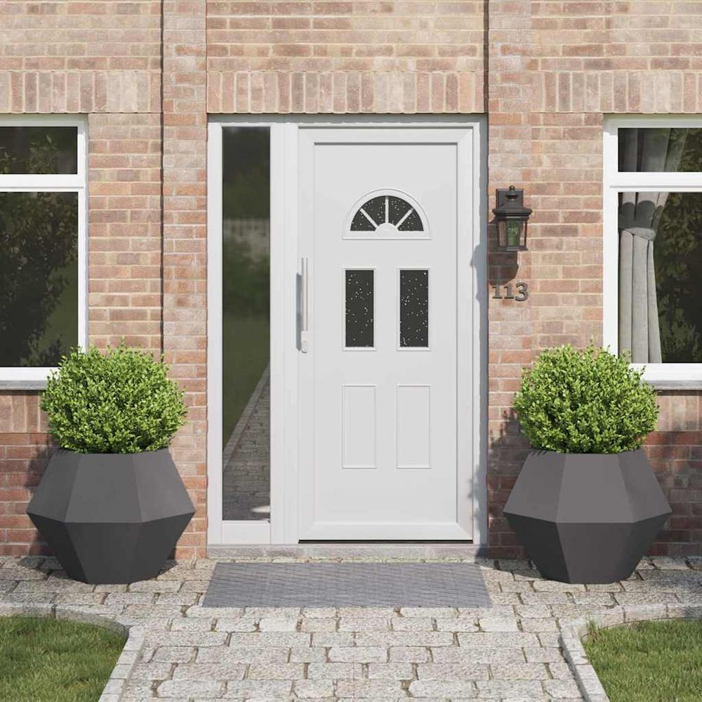 Lot de 2 jardinières carrées acier pour jardin 75x75x60 cm noir