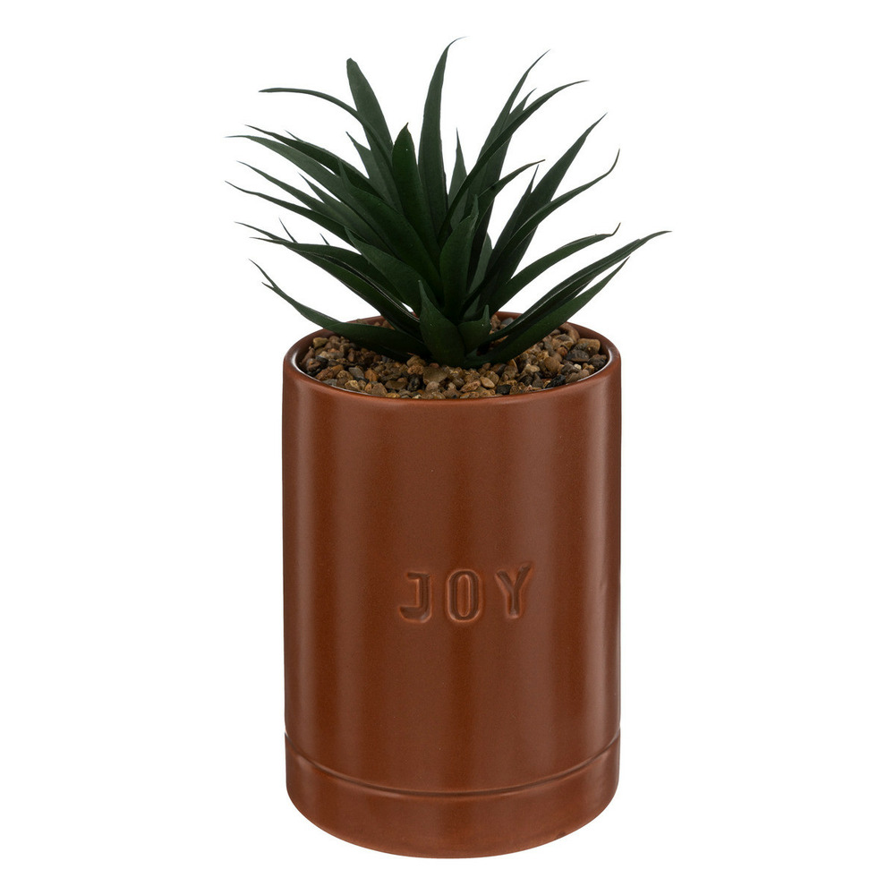 Plante artificielle pot en céramique marron caramel h 20 cm