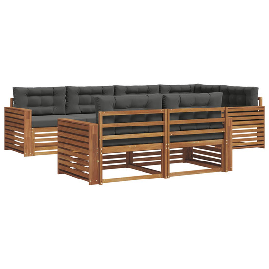 Ensemble de canapés d'extérieur 7 pcs naturel et anthracite