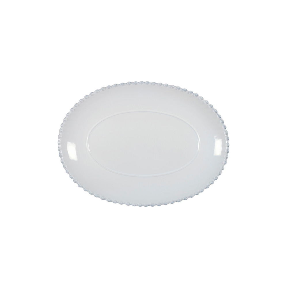 Plat ovale 34,2 x 25 cm pearl blanc - costa nova