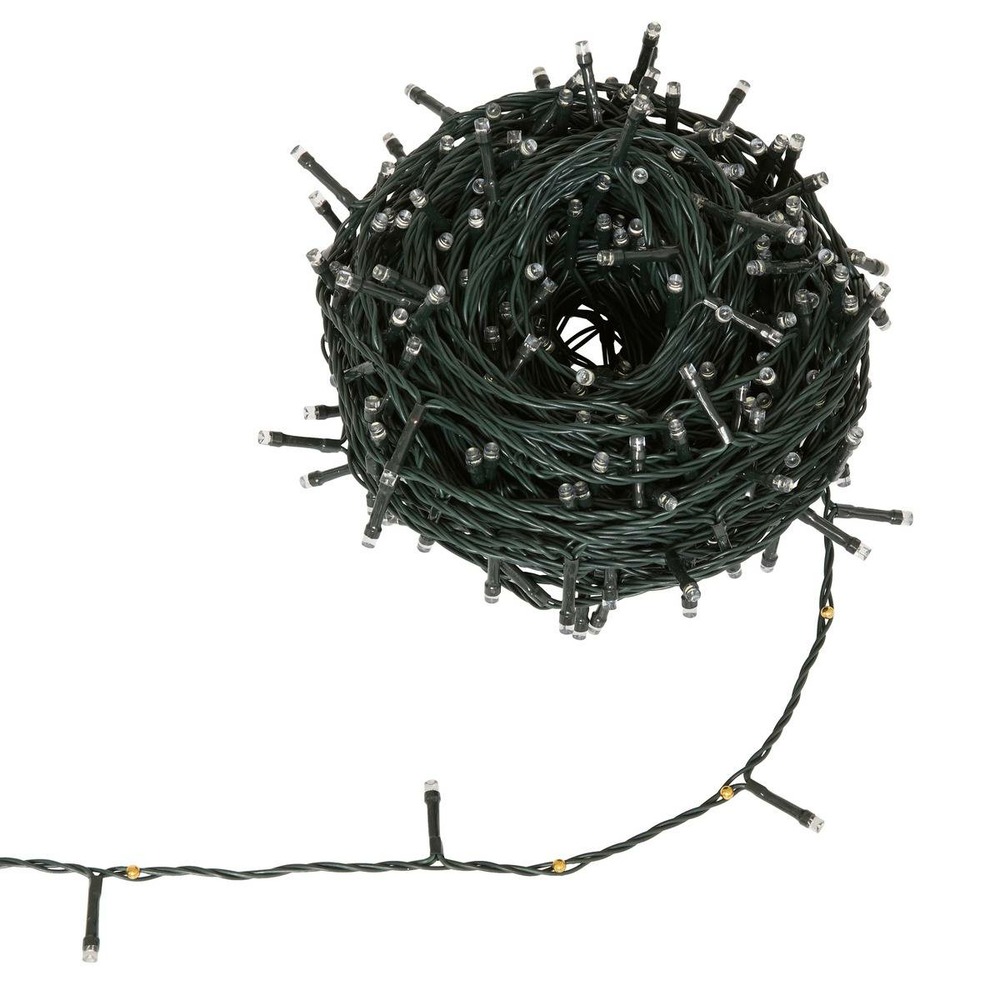 Guirlande lumineuse extérieure solaire 400 led blanc froid l. 40m