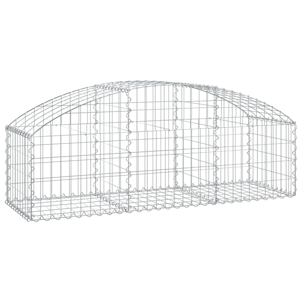 Panier de gabions arqué 150x50x40/60 cm fer galvanisé