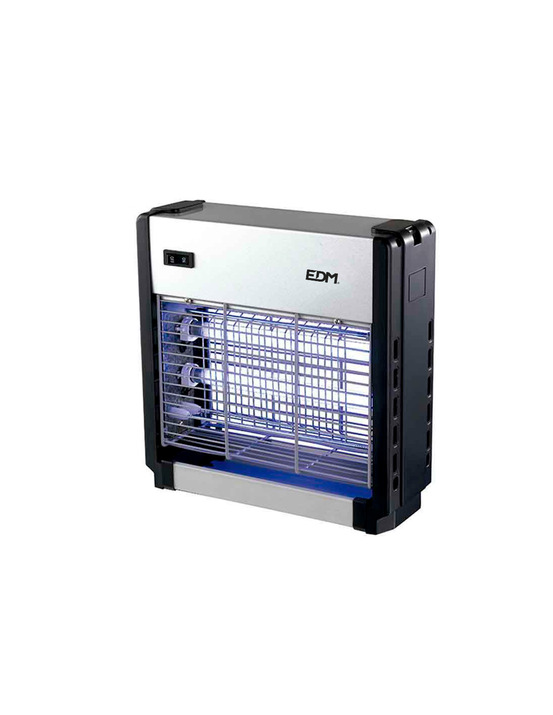 Exterminateur d'insectes électronique professionnel 2x6w 26x25,5x9cm couleur chrome/noir edm