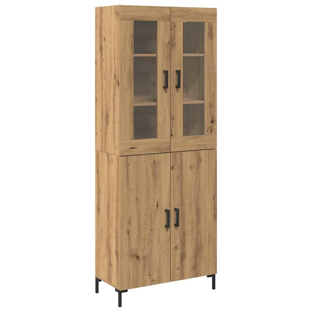 Haut armoire 2 pcs chêne artisanal 69,5 x 34 x 180 cm