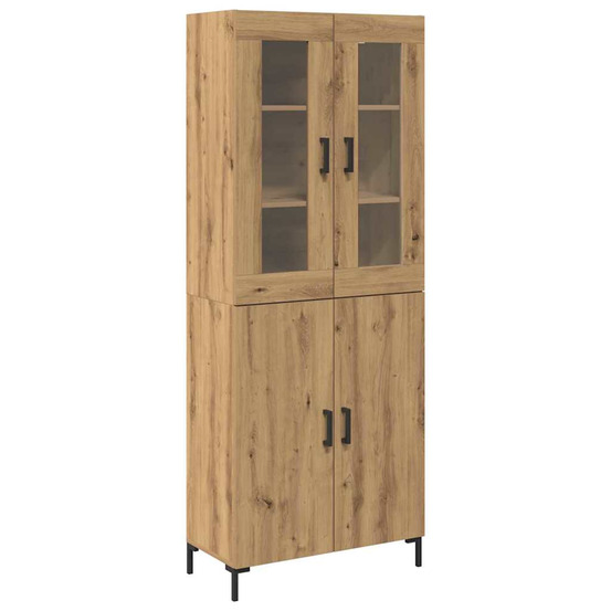 Haut armoire 2 pcs chêne artisanal 69,5 x 34 x 180 cm