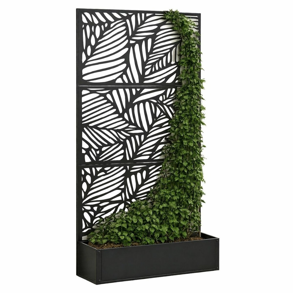 Mica decorations sapri support pour plantes - jardinière avec treillis pour plantes grimpantes - support pour plantes autoportant