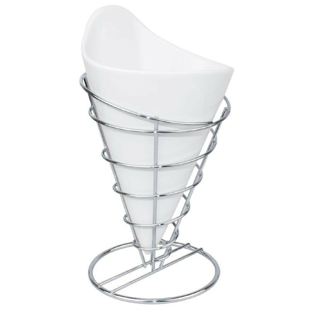 Support inox pour frites h 200 mm - olympia