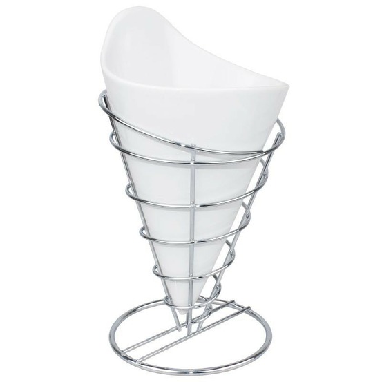 Support inox pour frites h 200 mm - olympia