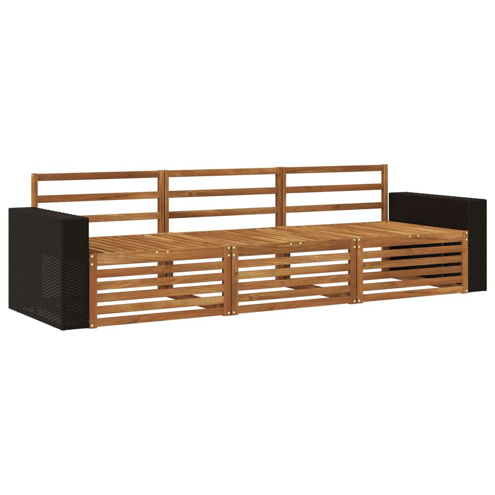 Ensemble de canapés d'extérieur 3 pc naturel
