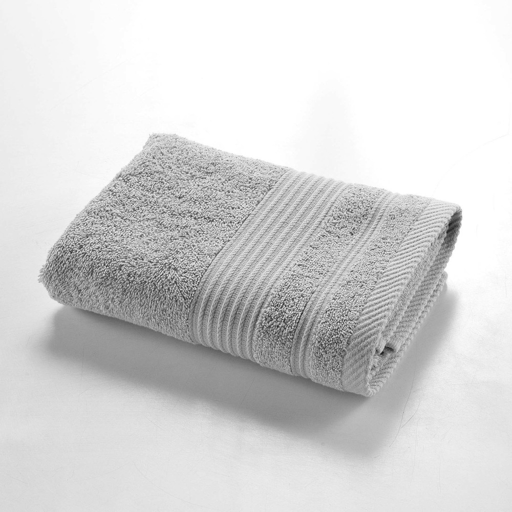 Serviette de toilette 50 x 90 cm tendresse gris perle