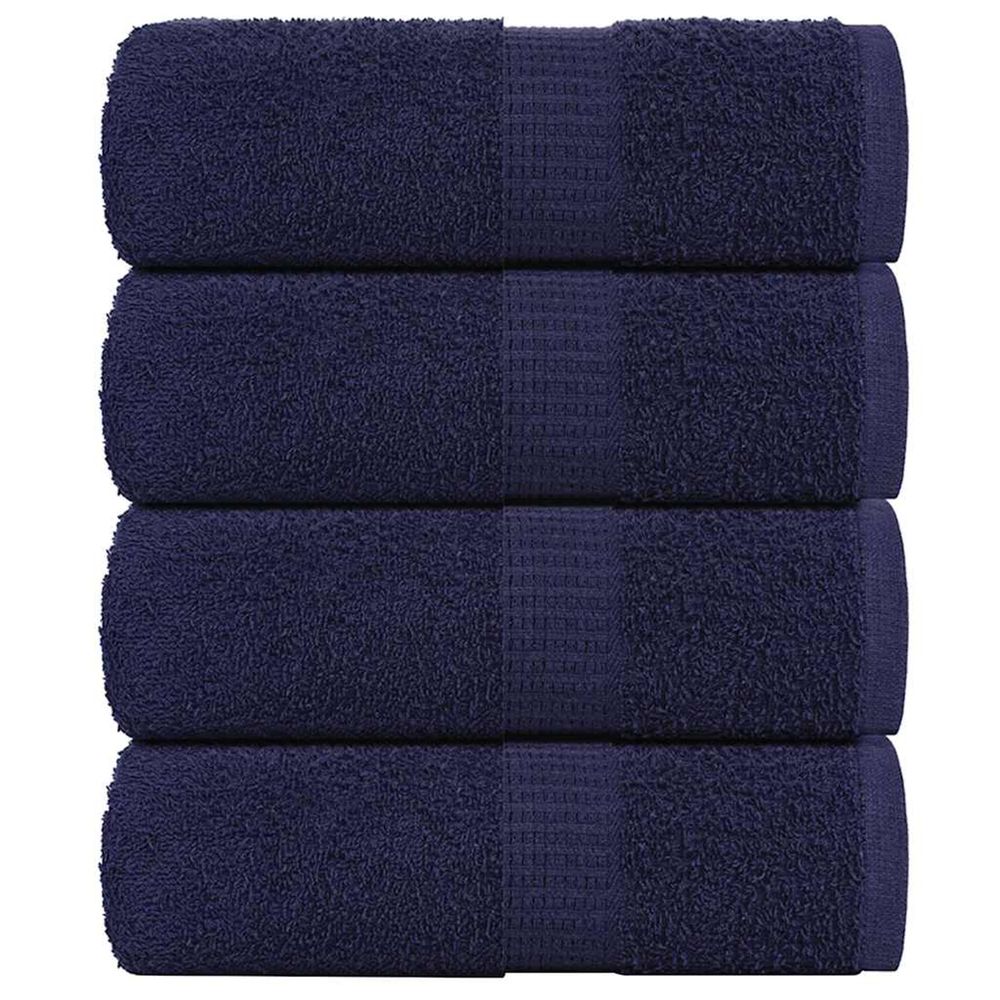 Serviettes de toilette frogn 4 pièces bleu marine 30x30 cm 360 g/m²