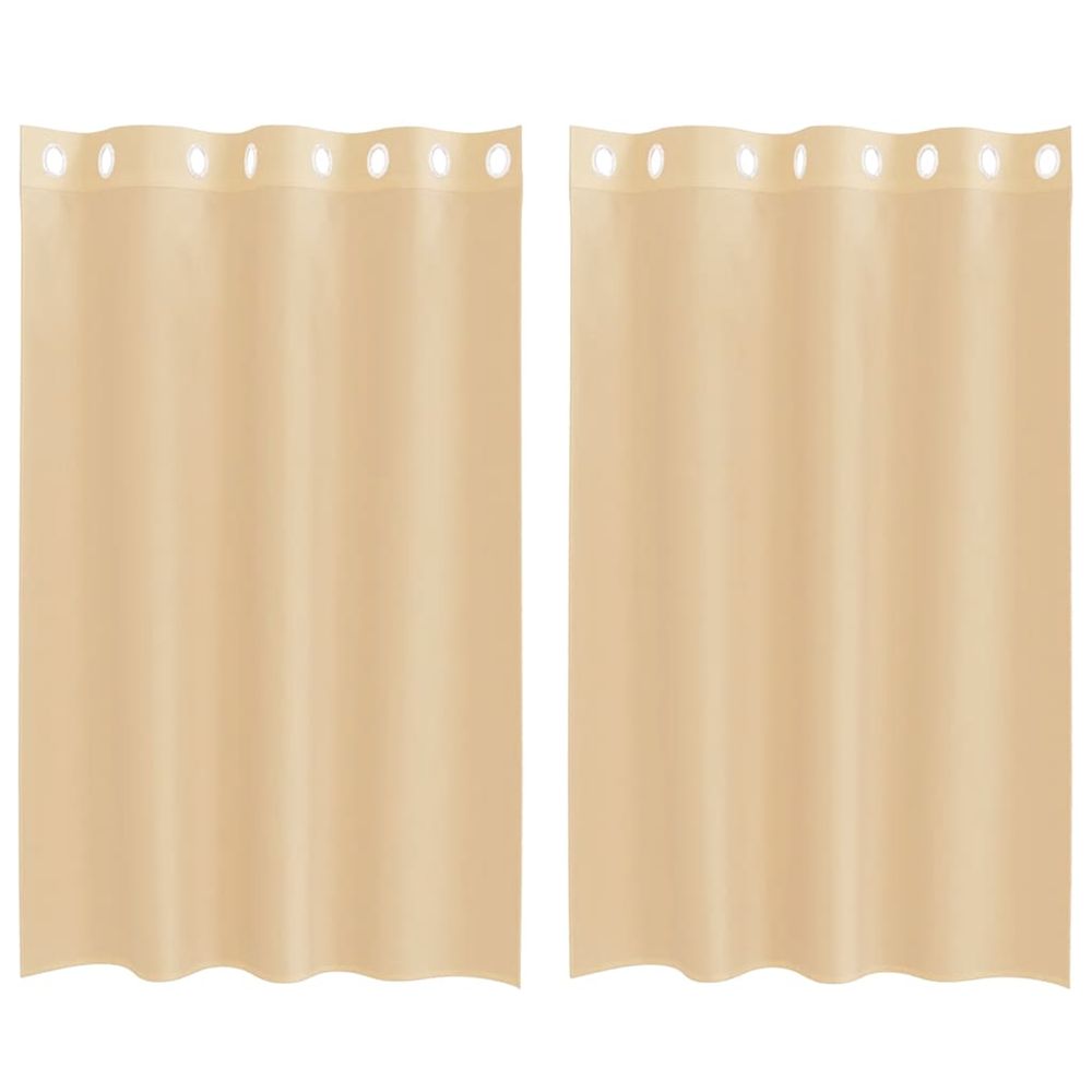Rideaux en voile avec œillets 2 pcs sable